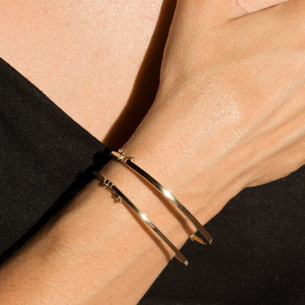 Gold Dainty Hinged Bracelet plain