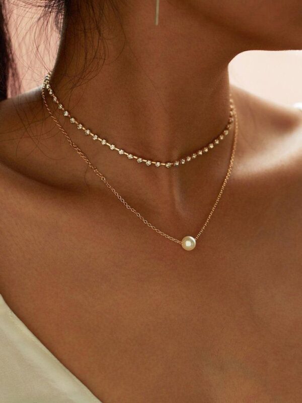 dainty gold layering necklace